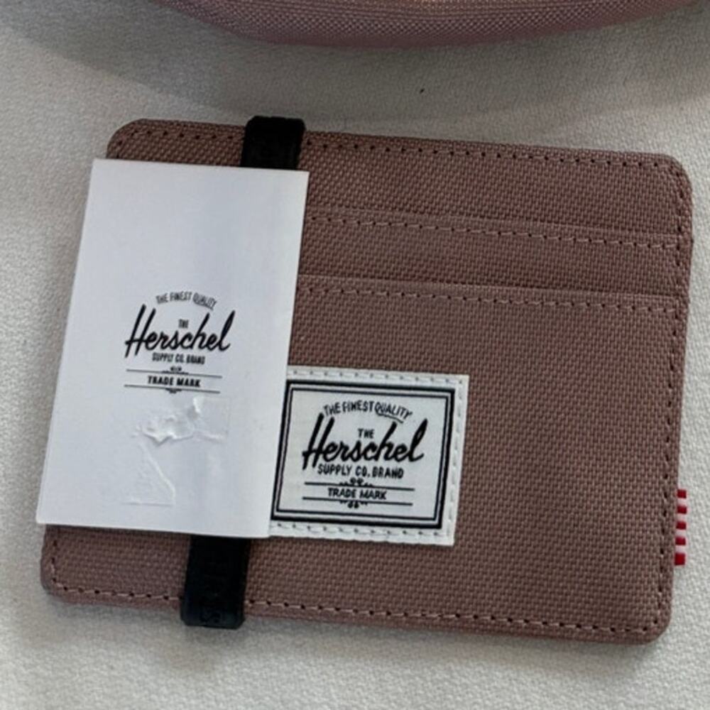 Herschel Supply Co. Ash Rose "Classic Cross Body" & "Charlie" Card Holder NWT - Picture 3 of 9